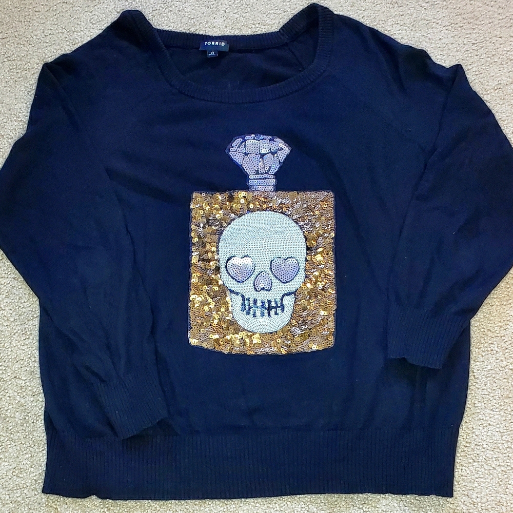 Torrid Skull Sequin sweater